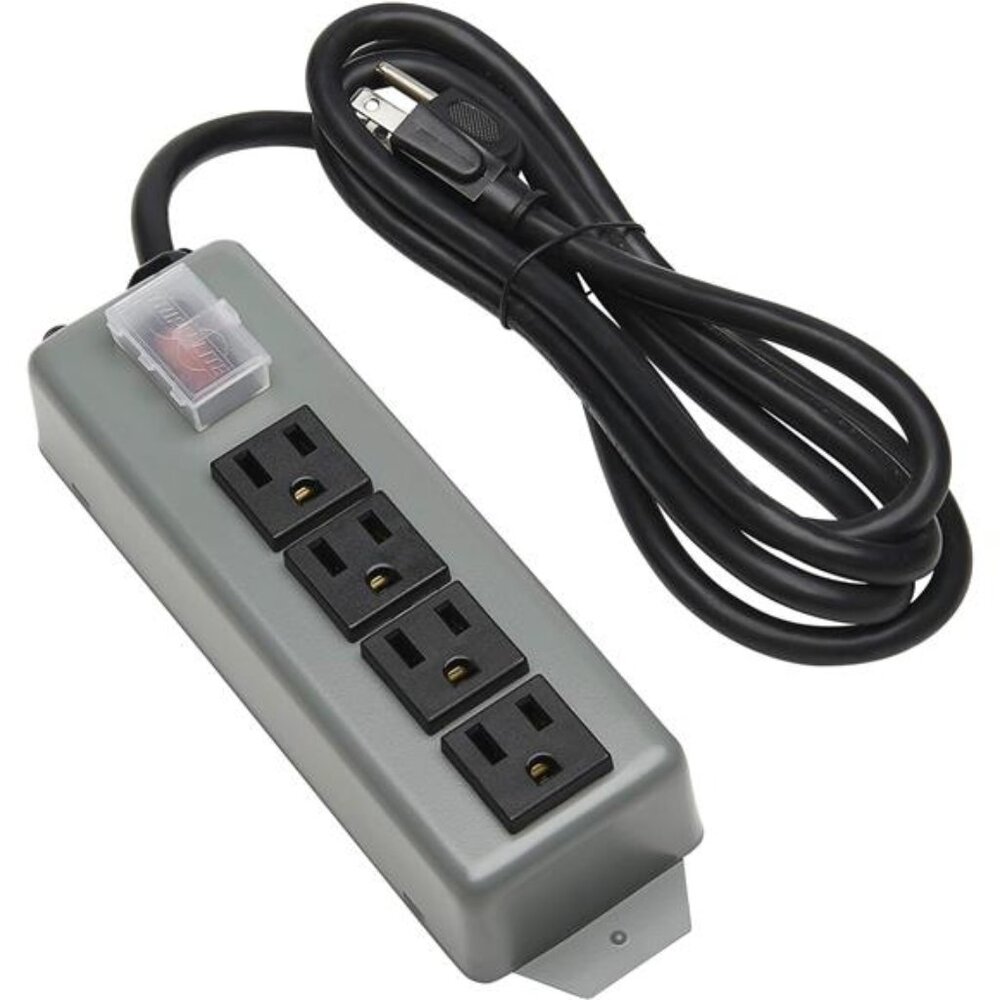 Industrial Power Strip 4 Outlet 6' Cord, Locking